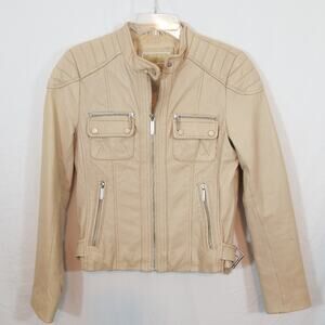 Michael Kors buttery leather moto jacket